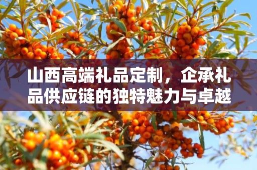 山西高端礼品定制，企承礼品供应链的独特魅力与卓越服务